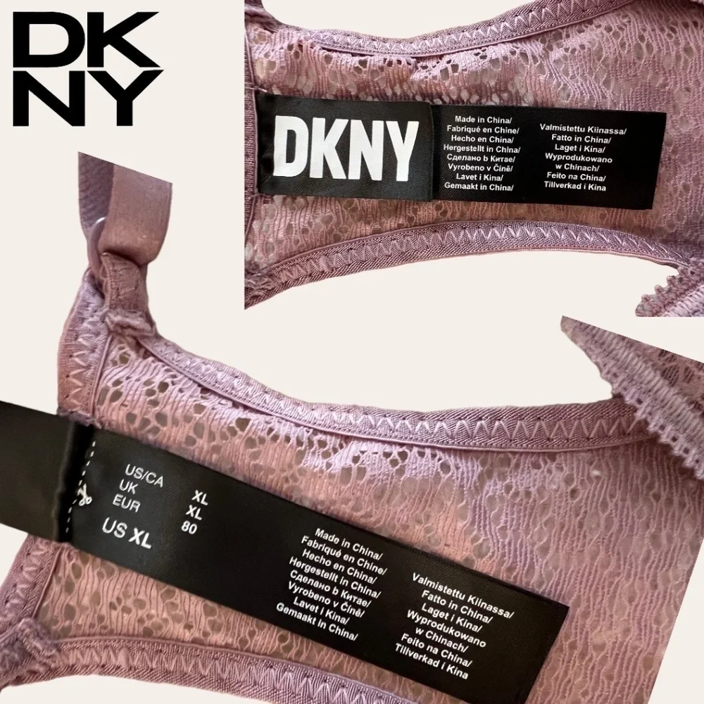 DKNY Modern All-Lace V-Neck Racerback Wireless Longline Bralette NWT/XL